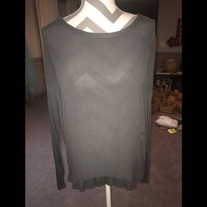 Chaser Grey Silk Open Back Blouse Size M